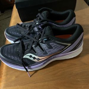Saucony running shoes.  Worn once indoors